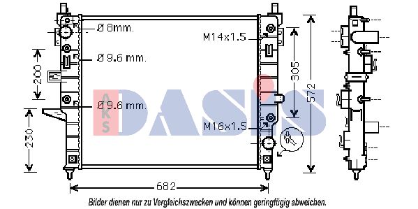 AKS DASIS Radiaator,mootorijahutus 121740N